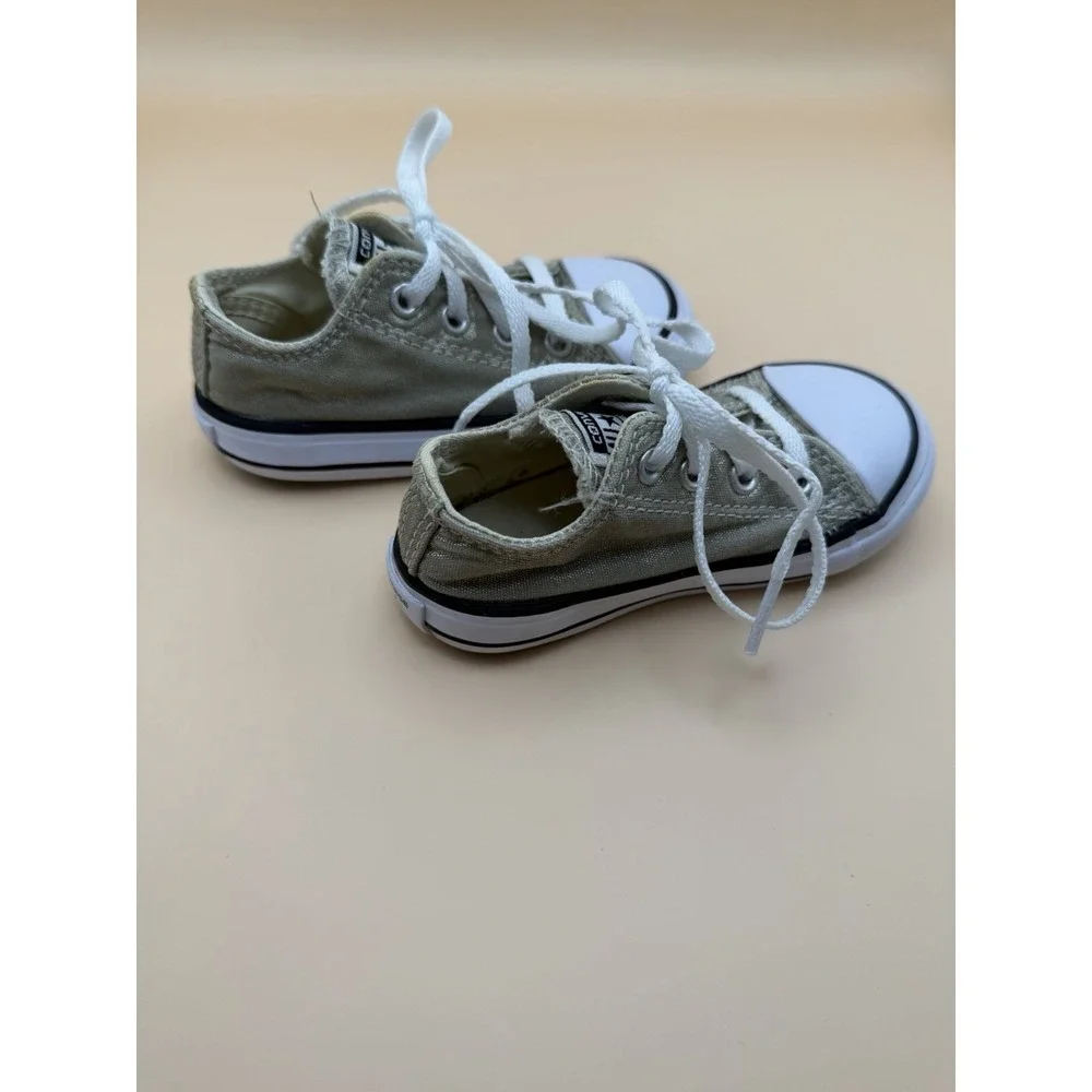 Converse Chuck Taylor All Star Toddler Girls Size 6C Metallic Gold Sparkle
